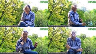 Fit Asian Smoking, Spitting and Coughing in the woods volume 20 Non Nude ****wmv****