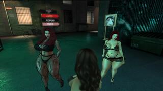 Topless Female Wrestling: Two big milfs tricks Nicole into wrestling them HD