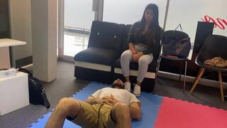 Foot licking by beauties