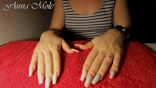 Fetish hands I oil my hands I have long white nails and soft fingertips