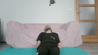 Robbed by Teen Girl's Feet Cumshot