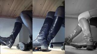 Crushed and milked under her knee-high boots - Cam 3