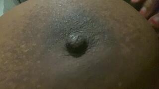 Tiny Boyfriend Dangling over Giantess Massive Breast 4k