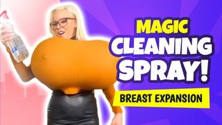 Magic Cleaning Spray makes my tits inflate!