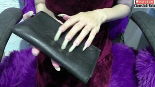 Nails scratching leather for 10 minutes