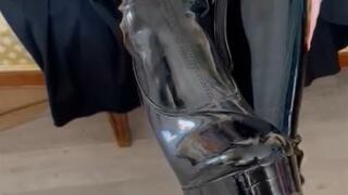 My gorgeous PVC high heel boots