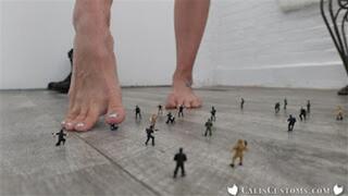 Eating Your Army: Giantess Cali Logan devours, crushes and foot teases all your tiny men (hd)