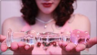 Petticoat Princess Uses Rose Glass Dildo