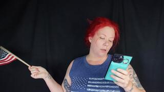 Unpatriotic Stepsis RAPID GROWTH from Magic Shirt on July 4th turns her into a HORNY GIANTESS! MP4 1080 Shirt and Shorts Destruction