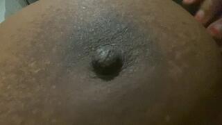 Tiny Boyfriend Dangling over Giantess Massive Breast 4K smaller