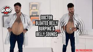 Doctor bloated belly burping & belly sounds
