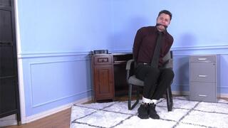 Surprised At The Office, Brad Sterling Struggles In His Suit! 1080p Version