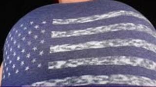 Unpatriotic Stepsis RAPID GROWTH from Magic Shirt on July 4th turns her into a HORNY GIANTESS! WMV 1080 Shirt and Shorts Destruction