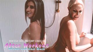 Vanessa Cage and Cory Chase - After Workout Shower and Hair Wash (HD-1080)