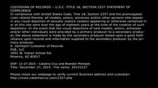 CATALINA CRUZ - Throwback Thirst