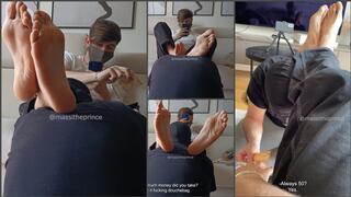 Emptying my cashfag's wallet and using him as footstool