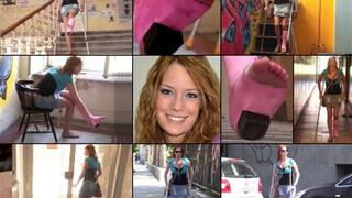 Britney Crutching at the Handicapped-Unfriendly University