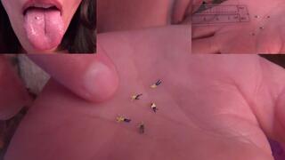 Janie Eats And Swallows All The Micros!