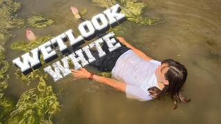 Wetlook White T-Shirt Down at the Estuary (4K)