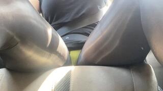 Driving Upskirt In Pantyhose