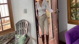AFQ Dressage Whipping by Two Collared Up cruel Equestriennes by Milah and Katherine