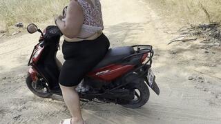 SSBBW Leonie's Thrilling Mountain Scooter Ride!