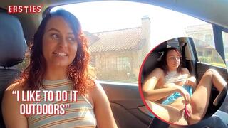 Ersties - Serina from California Masturbates In Her Car