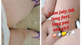 3 AM LONG STRONG PEE BEGINS W A 3 SECOND LONG FART