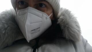 Completely wet yoga pants in the middle of the street - Video re-edited in 1080HD