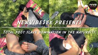 Total foot slave domination in the nature