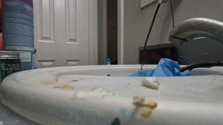 Tiny Human Watches Giantess in Sexy Red Top Clean POV Clean 4K smaller