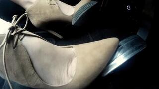 Suede Ankle Stiletto Drive - Side Cam