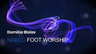 Naked foot worship