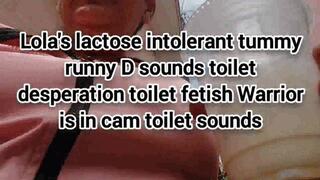 Lolas lactose intolerant tummy runny D sounds toilet desperation toilet fetish spying toilet sounds