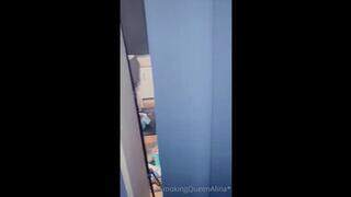 Step daddy come home and encourage his step daughter to smoke Marlboro red