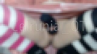 Femboy plays with their cocksock