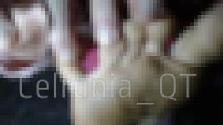 Femboy cums on their dirty stinky feeties