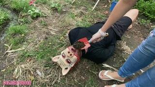 Slave Pig Humiliation Eat Mud and Grass by Princess Deh # SD MOBILE