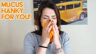 Mucus hanky for you! (nose blowing) - FULL HD