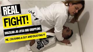 Brazilian Bjj Women Professor Punishes her white belt student