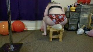 Harley Quinn Panties : 9inch Balloon Test Pops on Stool