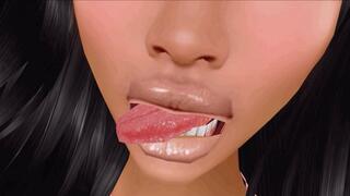 Nude Lips, Pink Tongue (mov)