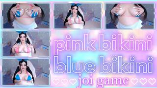 pink bikini blue bikini joi game