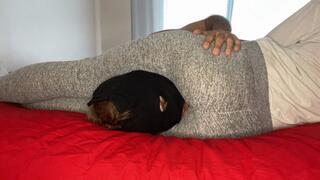 my reverse and front scissor with grey pants (becoming stronger)