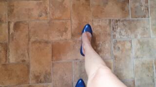 Blue HIGH HEELS in Pumping