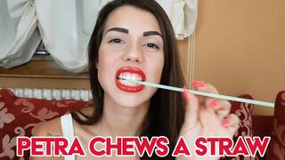Petra chews a straw - FULL HD
