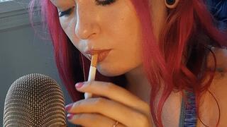 Smoking sounds with a professional mic no talking