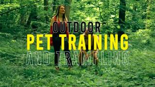 Pet training & trampling in the woods