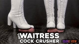 House Waitress Traps and Dominates you in White Dangerous Boots - TamyStarly - (Close Version) CBT, Ballbusting, Bootjob, Heeljob, Femdom, Shoejob, Ball Stomping, Foot Fetish Domination, Footjob, Cock Board, Crush, Trampling