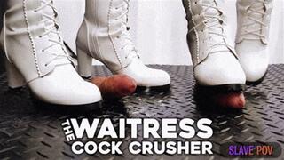 House Waitress Traps and Dominates you in White Dangerous Boots - TamyStarly - (Slave POV Version) CBT, Ballbusting, Bootjob, Heeljob, Femdom, Shoejob, Ball Stomping, Foot Fetish Domination, Footjob, Cock Board, Crush, Trampling
